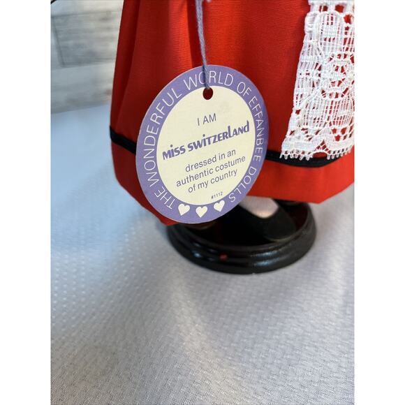 11.5” Switzerland Effanbee Dolls of the World Vintage 1976 Switzerland On Stand - Picture 6 of 8